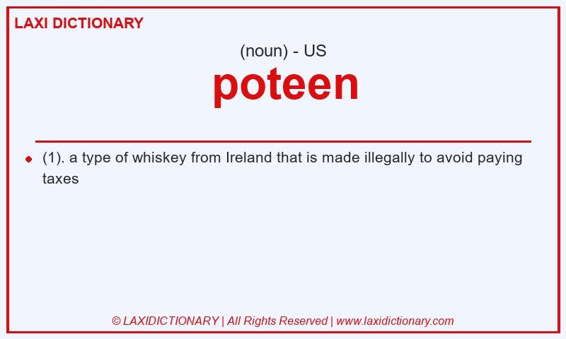 Definition poteen in American English