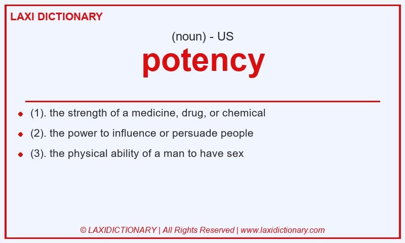 Definition potency in American English