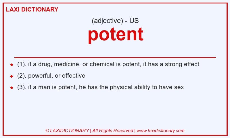 Definition potent in American English