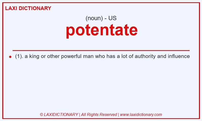 Definition potentate in American English
