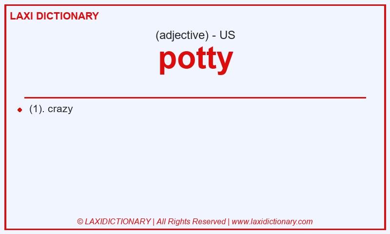 Definition potty in American English