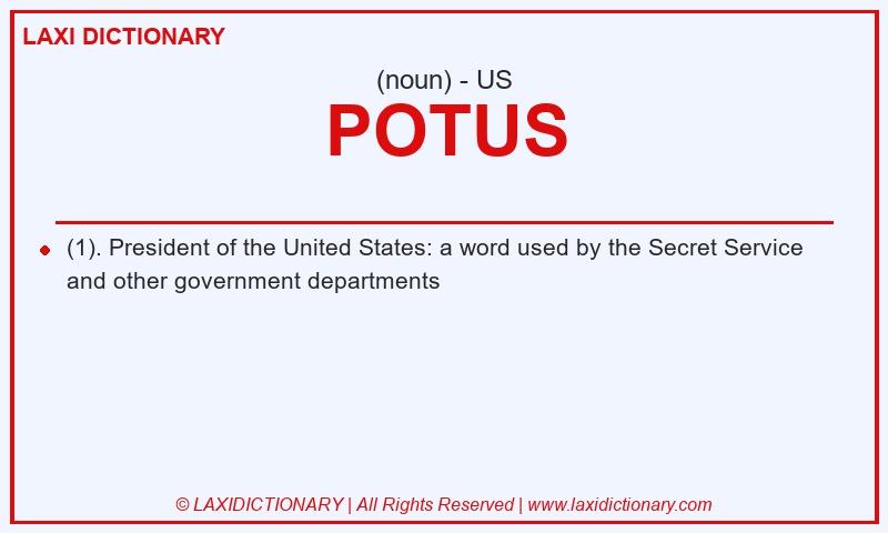 Definition POTUS in American English