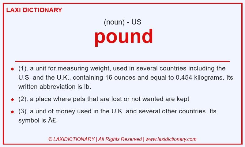 Definition pound in American English
