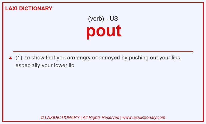 Definition pout in American English