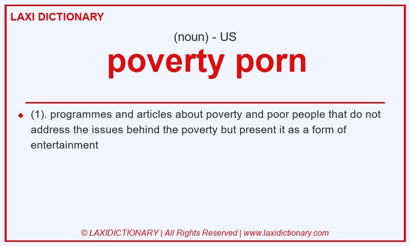 Definition poverty porn in American English