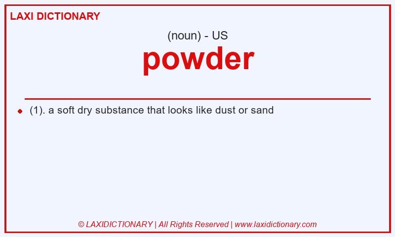 Definition powder in American English