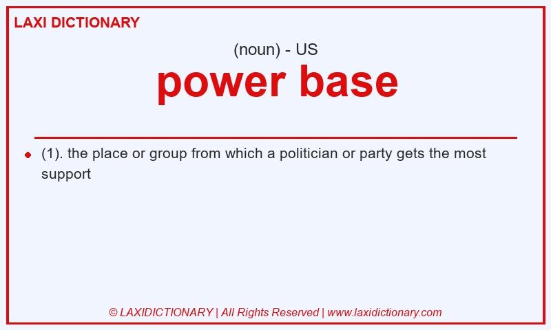 Definition power base in American English