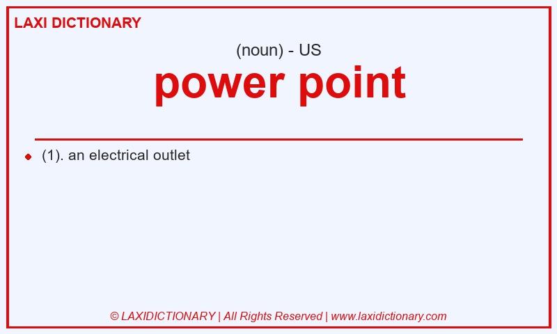 Definition power point in American English