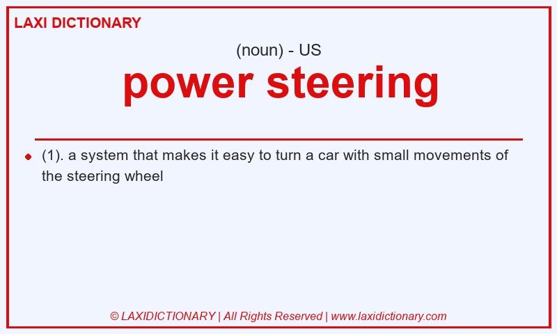 Definition power steering in American English