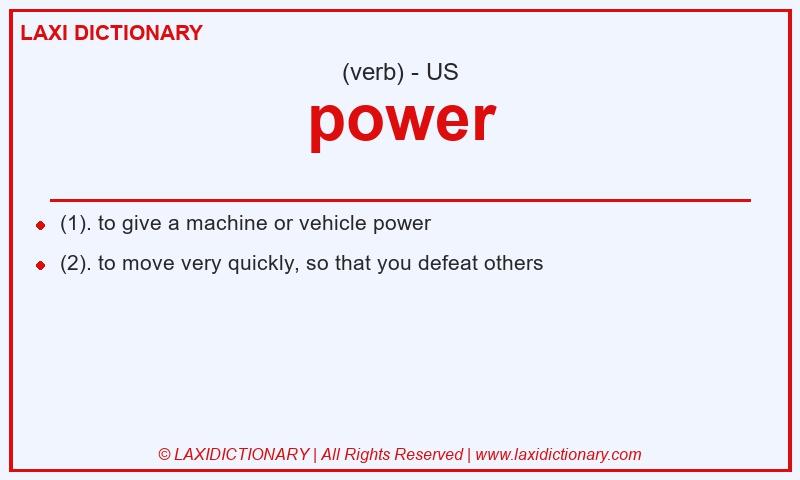 Definition power in American English