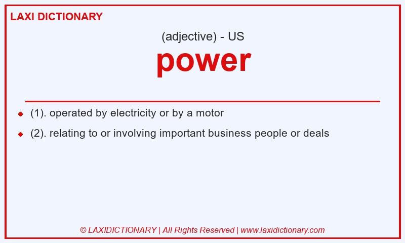 Definition power in American English