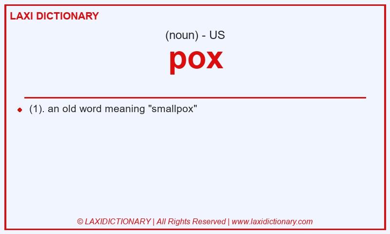 Definition pox in American English