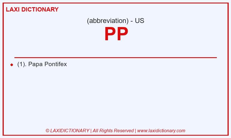 Definition PP in American English