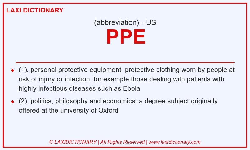 Definition PPE in American English