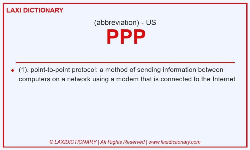 Definition PPP in American English
