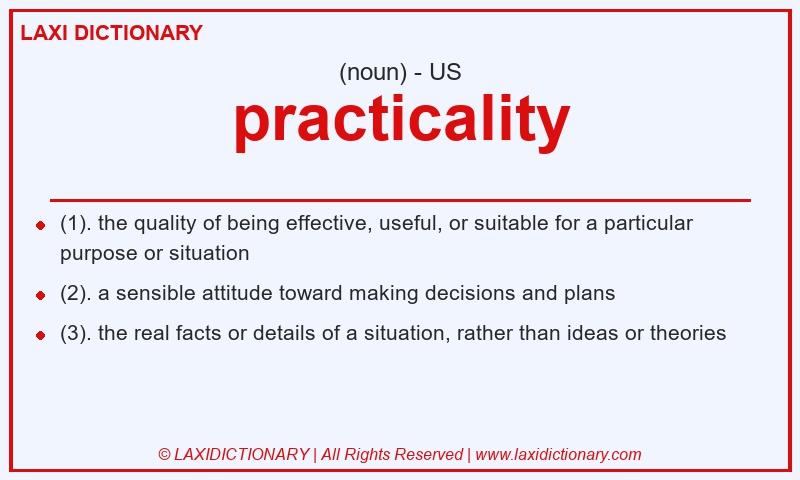 Definition practicality in American English