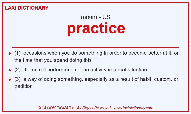 Definition practice in American English