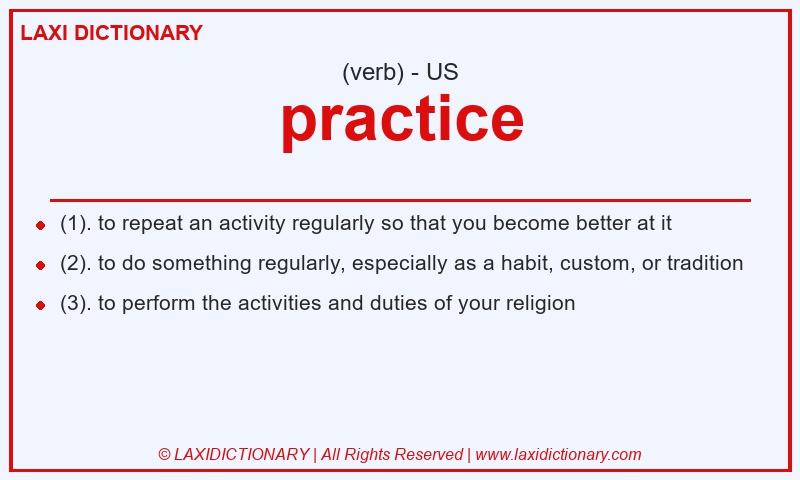 Definition practice in American English