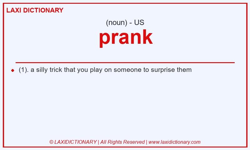 Definition prank in American English