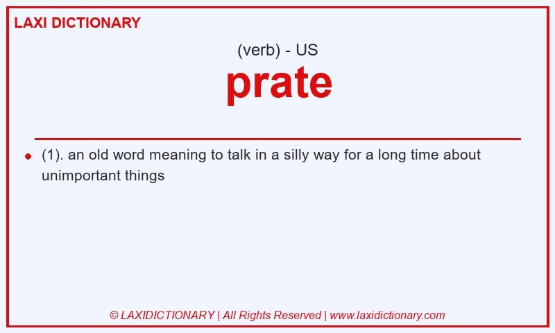 Definition prate in American English