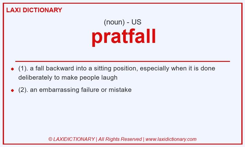 Definition pratfall in American English
