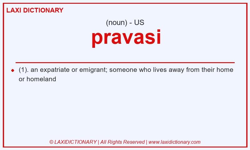 Definition pravasi in American English