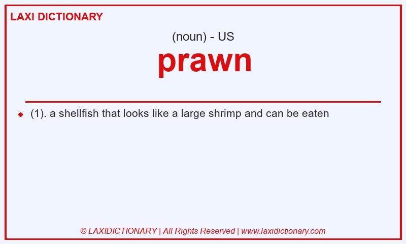 Definition prawn in American English