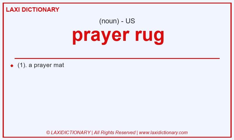 Definition prayer rug in American English