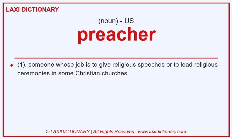 Definition preacher in American English