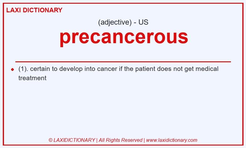 Definition precancerous in American English