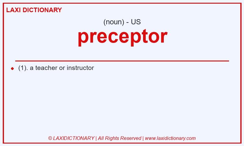 Definition preceptor in American English