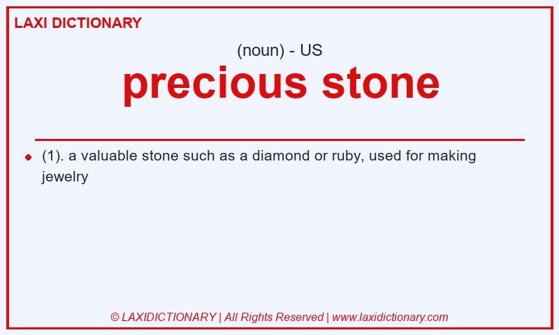 Definition precious stone in American English