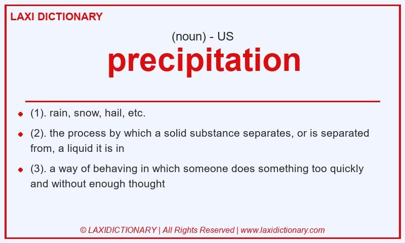 Definition precipitation in American English