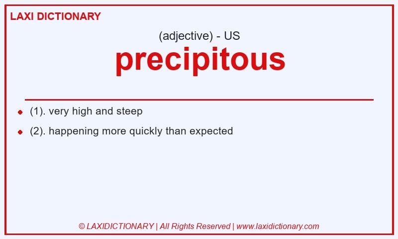 Definition precipitous in American English