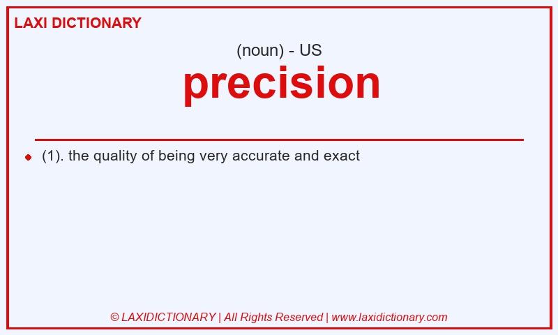 Definition precision in American English