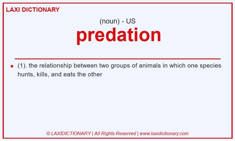 Definition predation in American English