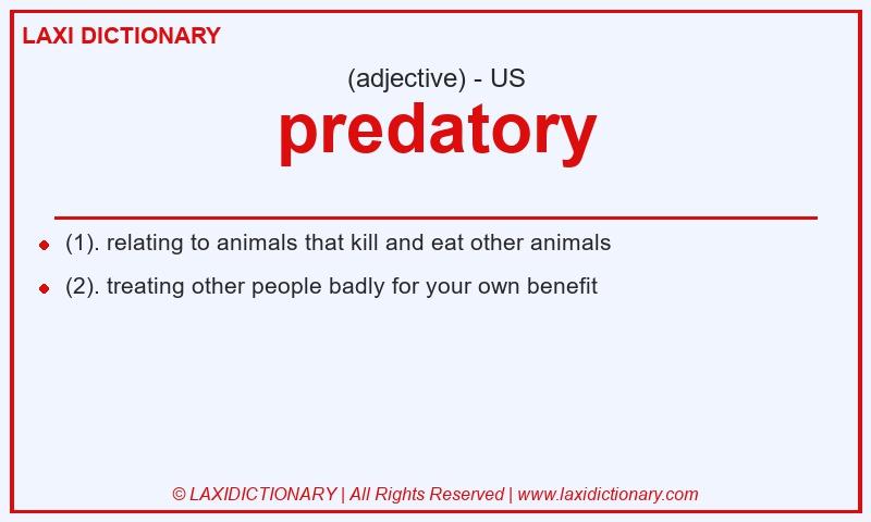 Definition predatory in American English