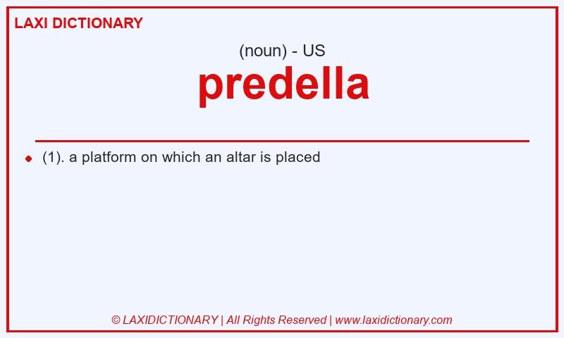 Definition predella in American English