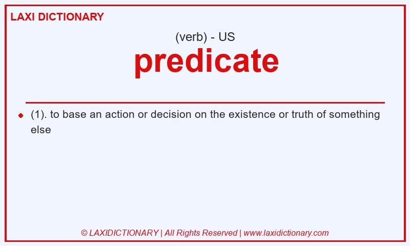 Definition predicate in American English
