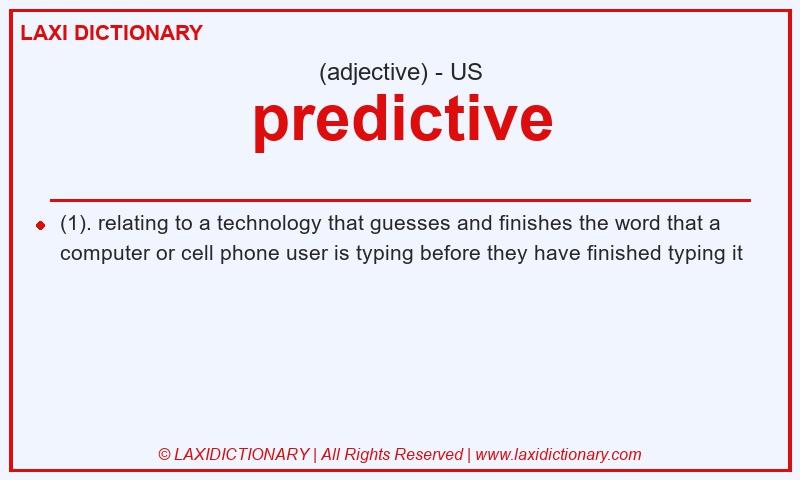 Definition predictive in American English