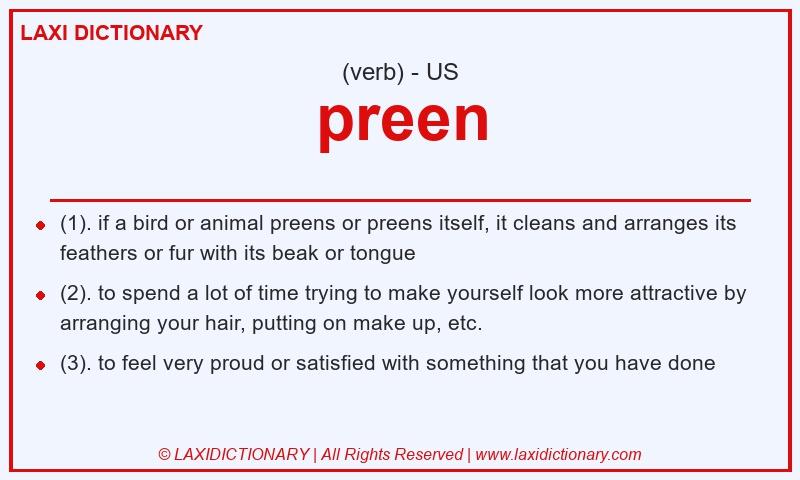 Definition preen in American English
