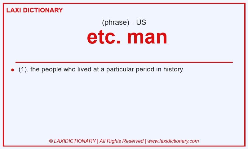 Definition etc. man in American English