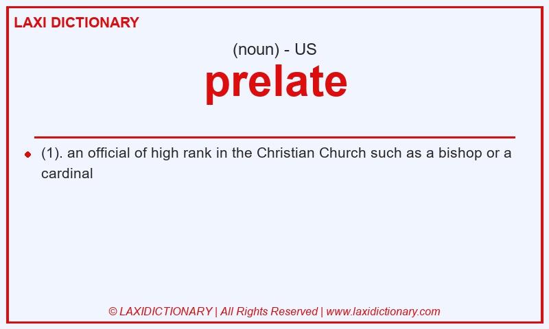 Definition prelate in American English