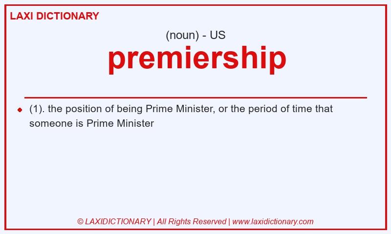 Definition premiership in American English