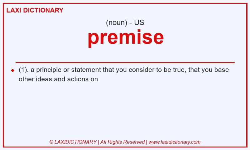 Definition premise in American English
