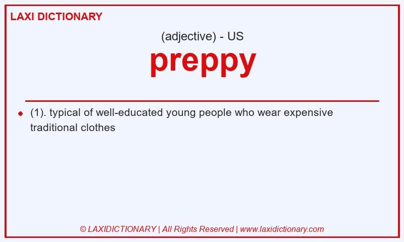 Definition preppy in American English
