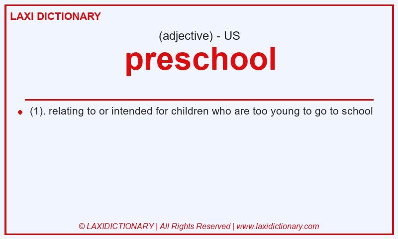 Definition preschool in American English