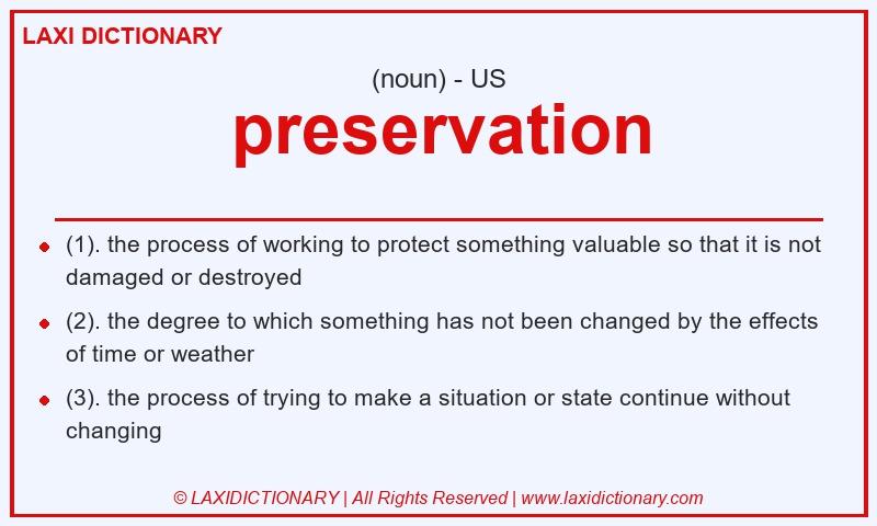 Definition preservation in American English
