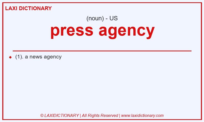 Definition press agency in American English