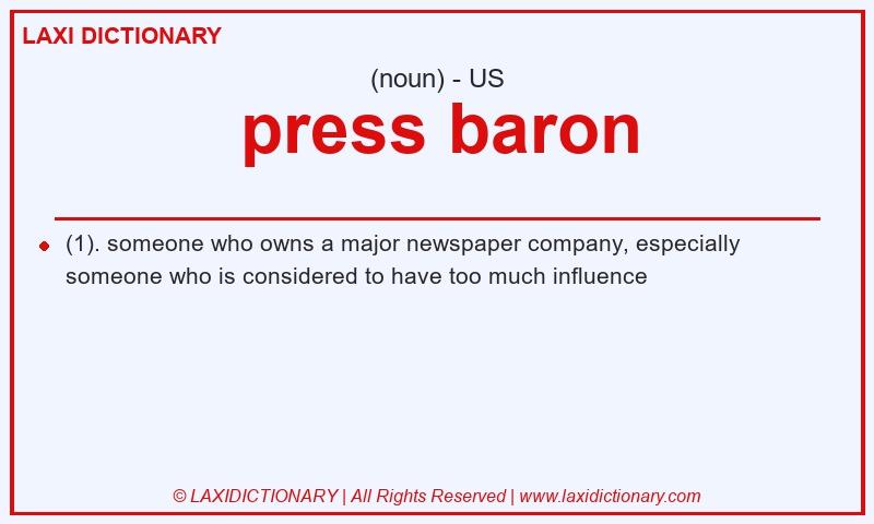 Definition press baron in American English